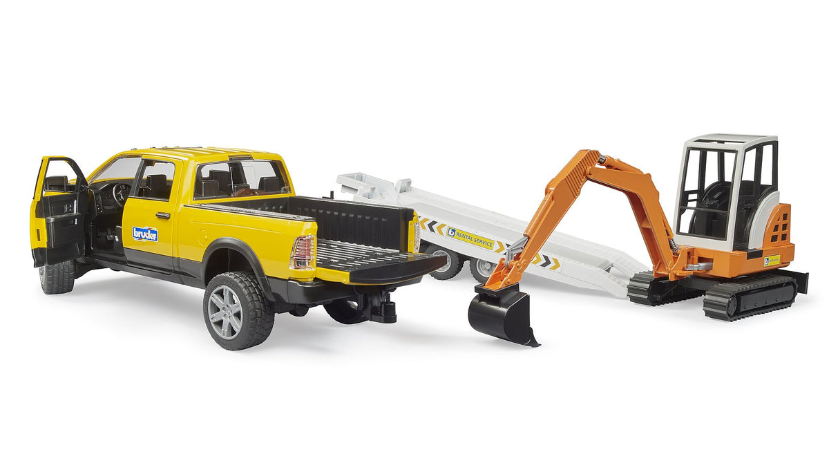 Bruder 2546 RAM 2500 Lava-Auto, Lavetti sekä Kaivuri