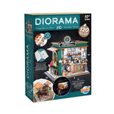Buki Diorama 3D Kahvila Pienoismalli 120 Osaa