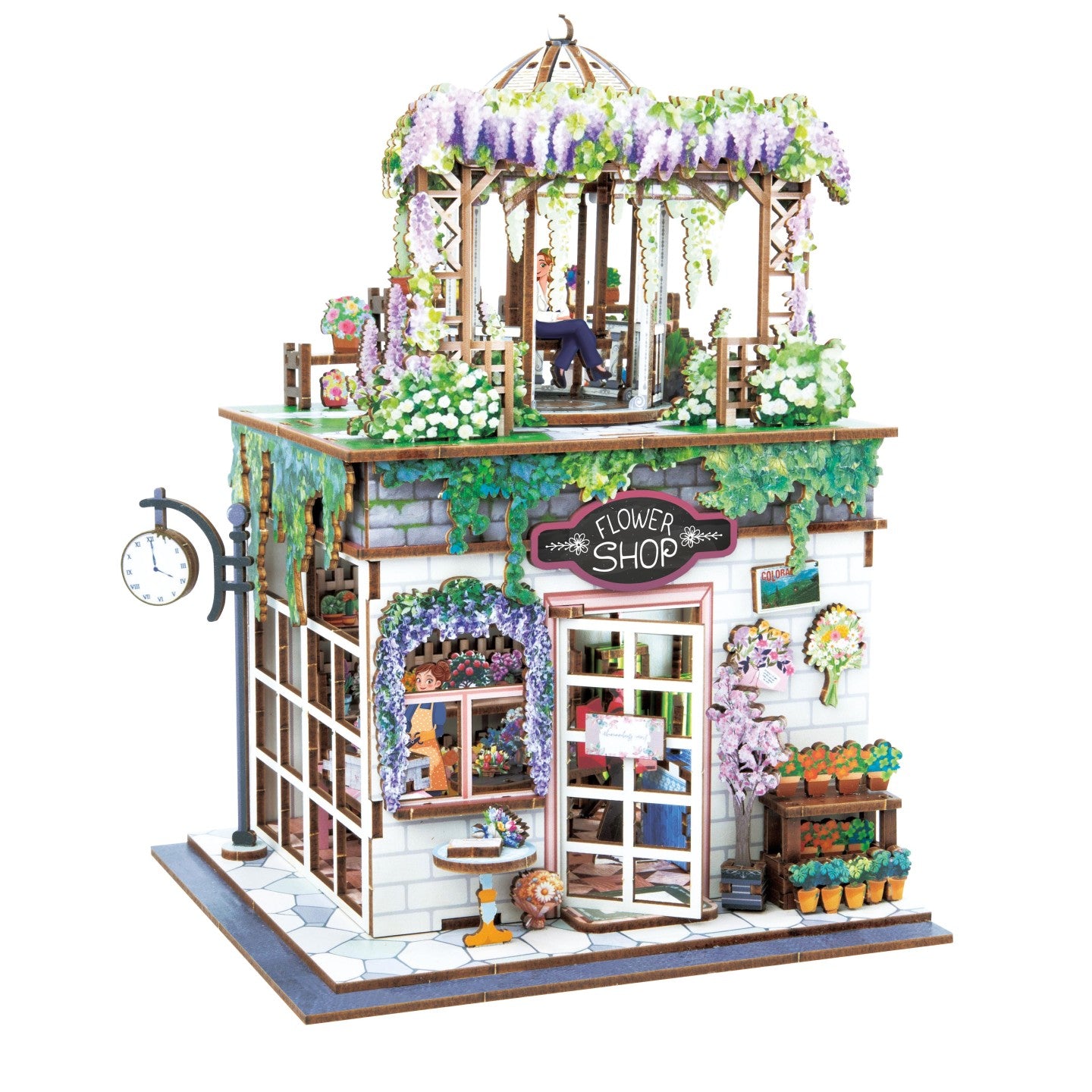 Buki Diorama 3D Kukkakauppa Pienoismalli 243 Osaa