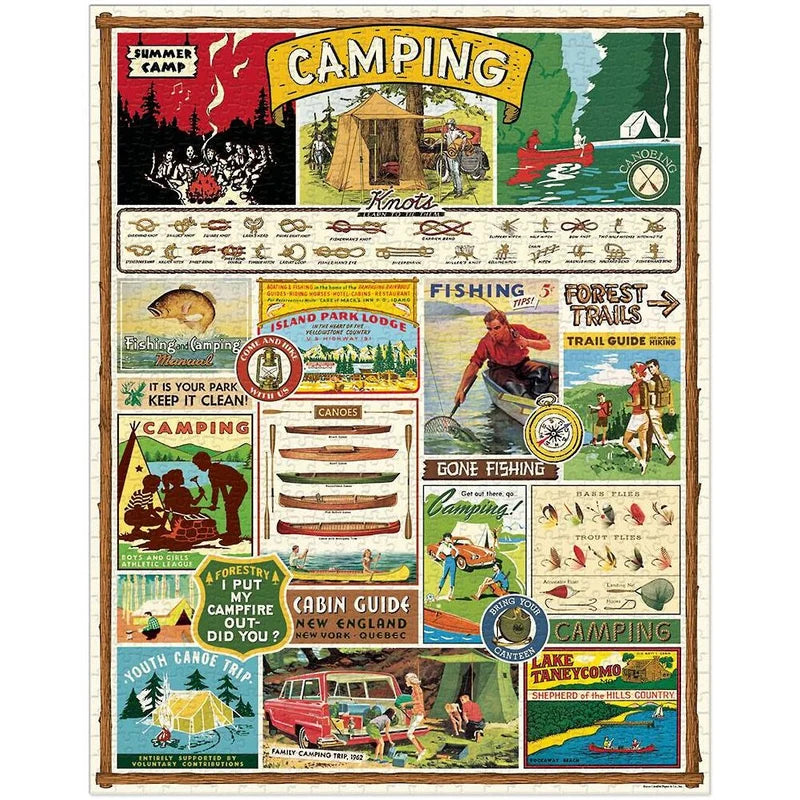 Cavallini & Co. Vintage Puzzle 1000 Palaa Camping