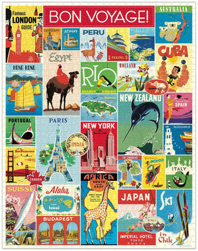 Cavallini & Co. Vintage Puzzle 1000 Palaa Travel