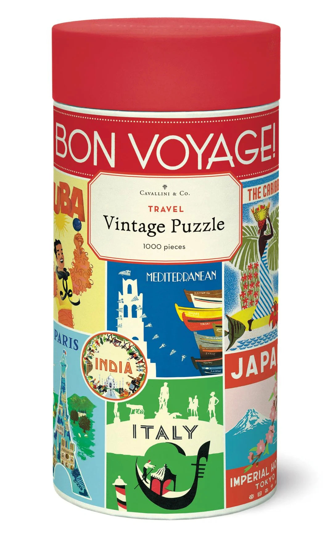 Cavallini & Co. Vintage Puzzle 1000 Palaa Travel