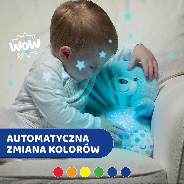 Chicco Baby Bear Nalle Yövalo Vaaleansininen