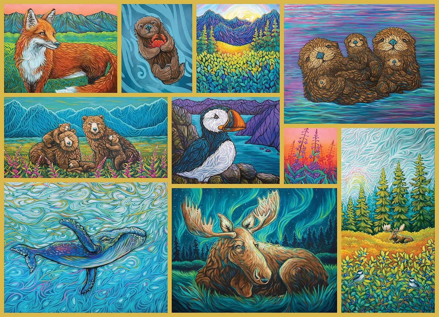 Cobble Hill 500 Palan Palapeli XXL Alaskan Animals