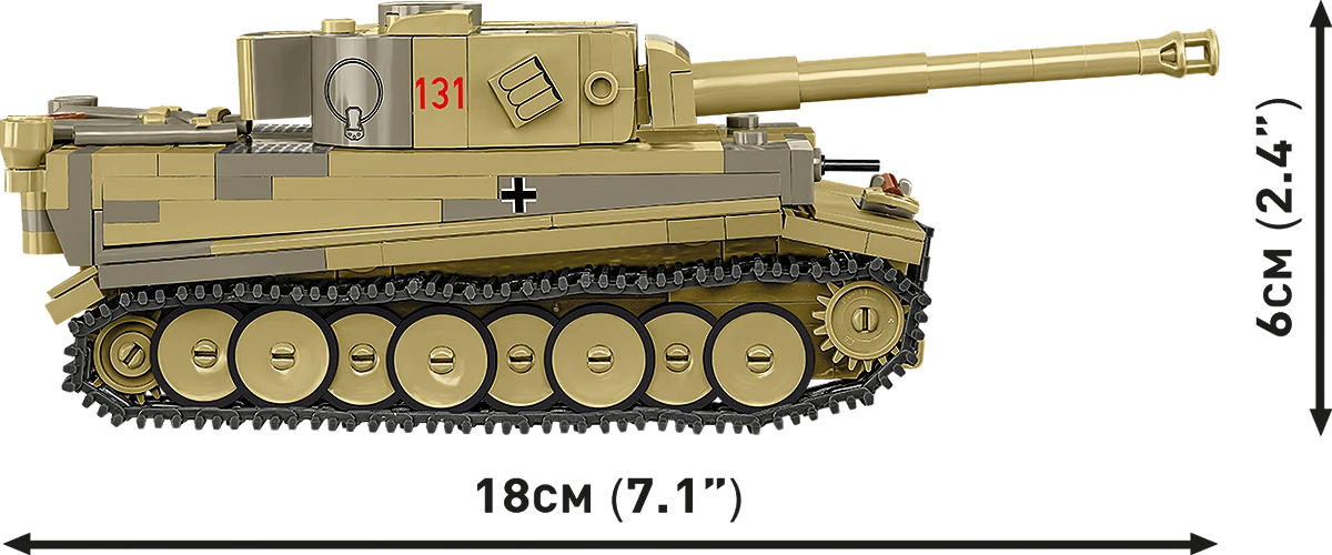 Cobi 2734 Panzer VI Tiger I no131 Koottava Panssarivaunu 442 Osaa
