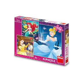 Dino Puzzle Disney Prinsessat Palapeli 3x55 Palaa