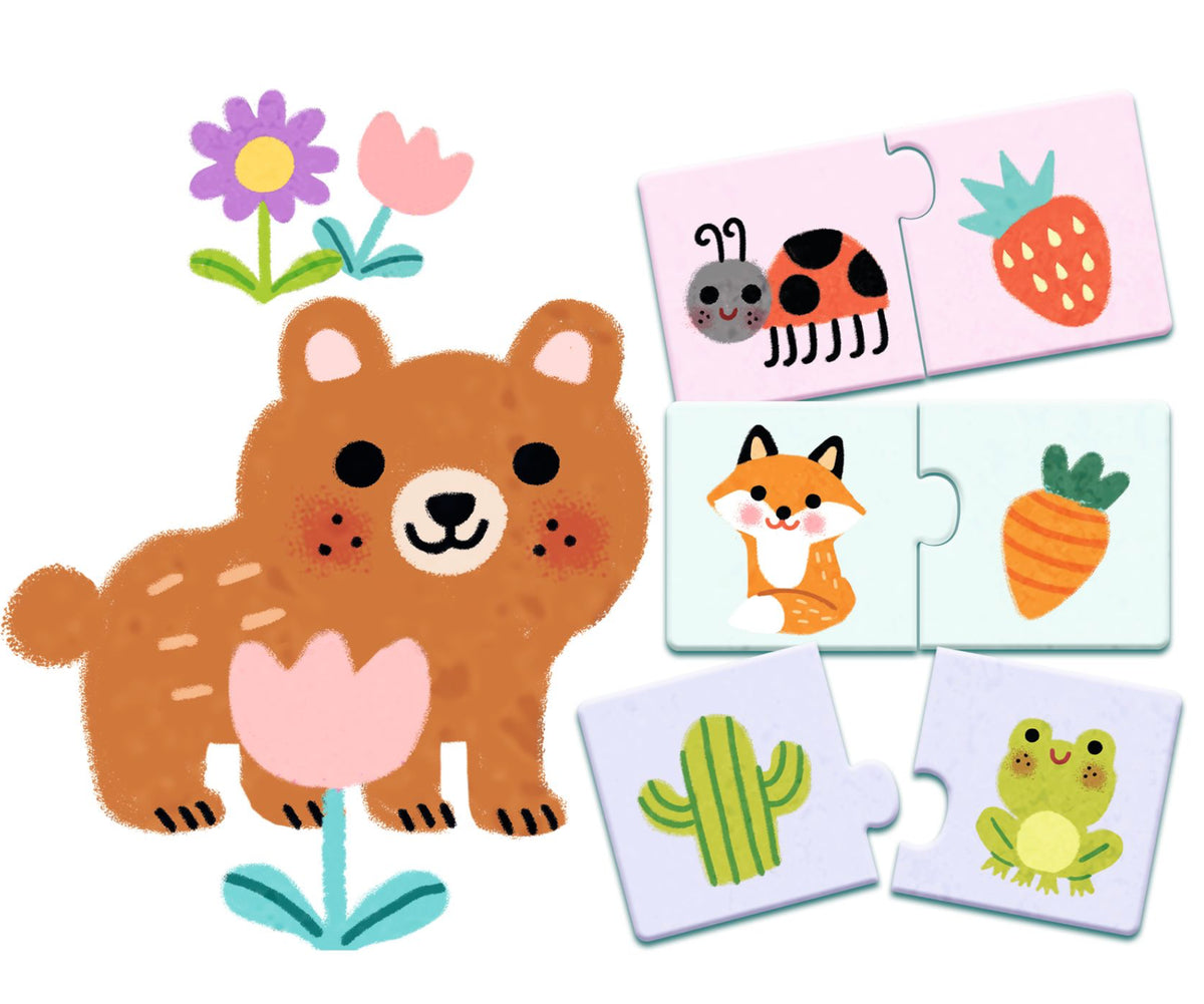 Djeco Puzzle Duo Värit 12 Palapeliä