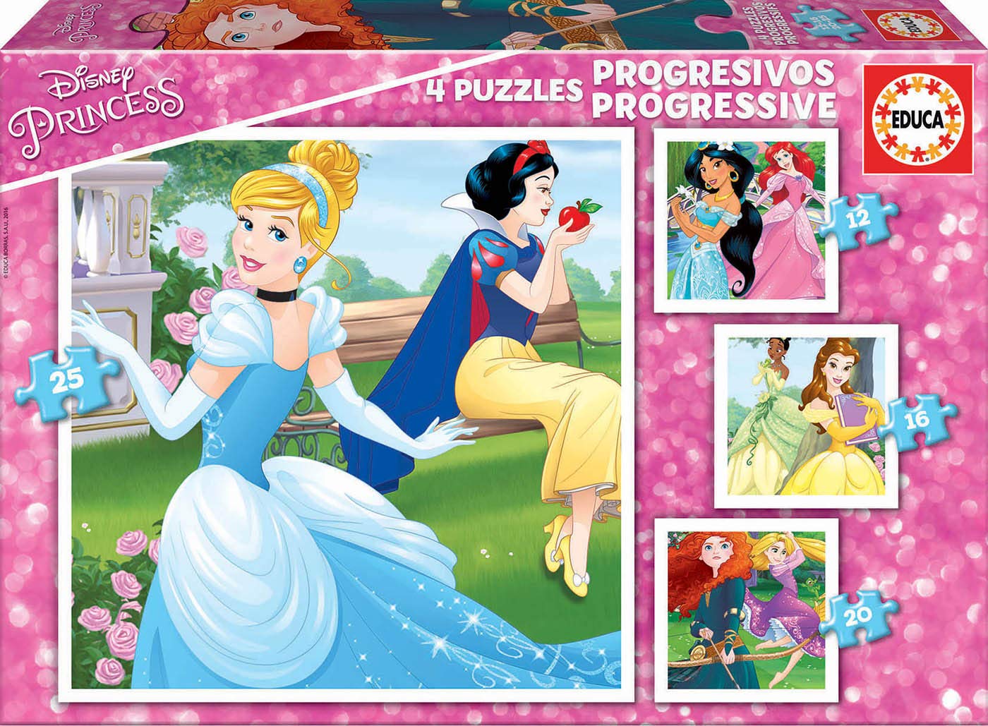 Educa Disney Princess Palapeli 12-16-20-25 Palaa