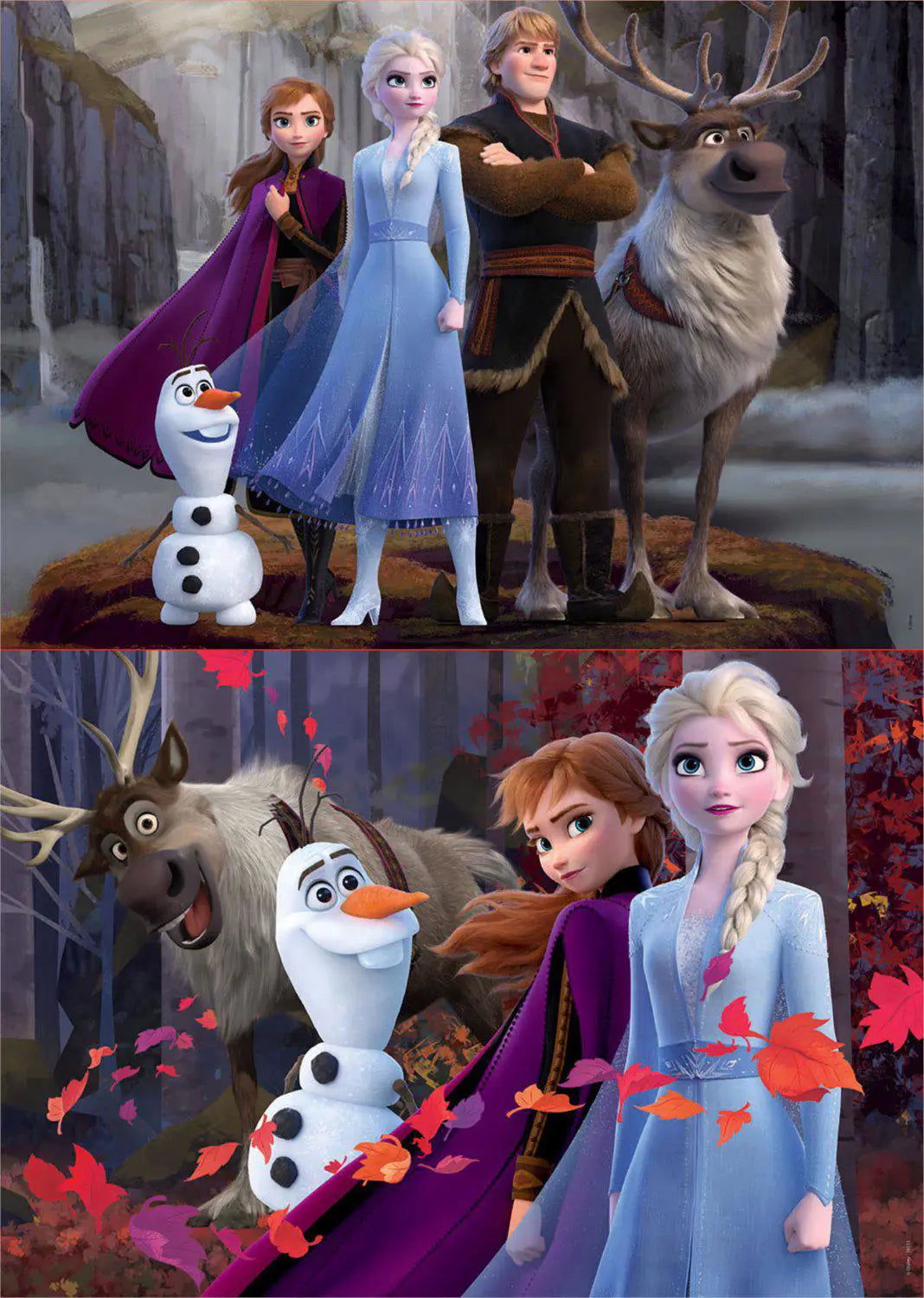 Frozen 2, 2 Palapeliä 100 Palaa