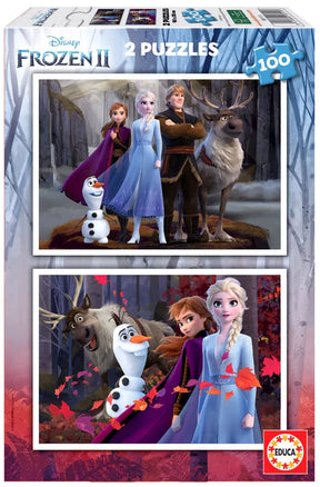 Frozen 2, 2 Palapeliä 100 Palaa