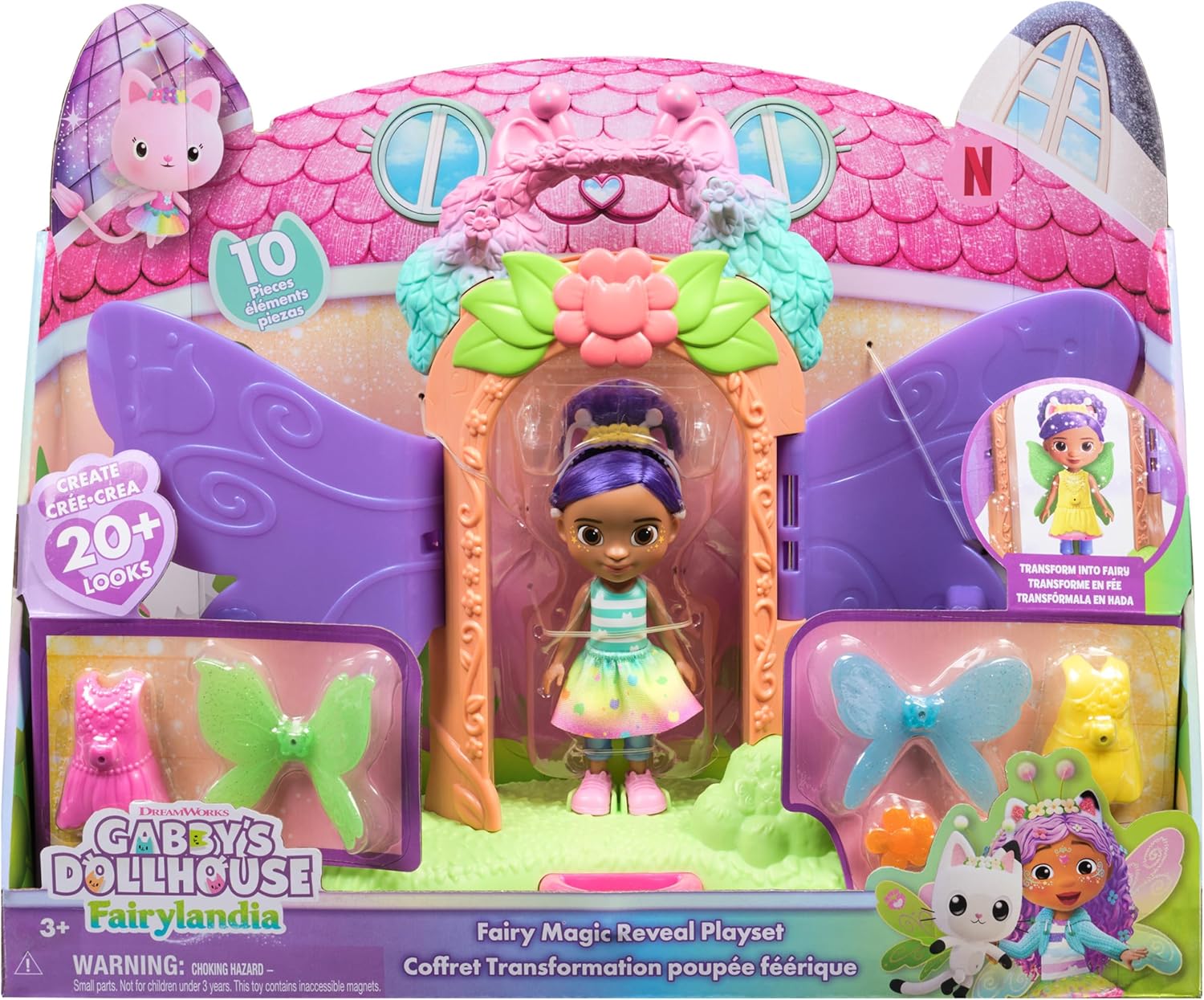 Gabby's Dollhouse Fairylandia Fairy Magic Reveal Gabby Leikkisetti