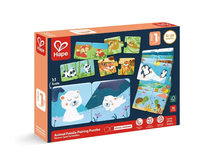 Hape Palapeli Eläimet Poikasineen