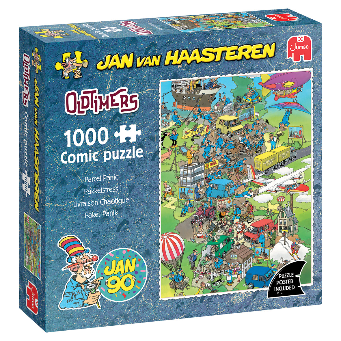 Jan van Haasteren Comic Puzzle Oldtimers Parcel Panic 1000 Palan Palapeli