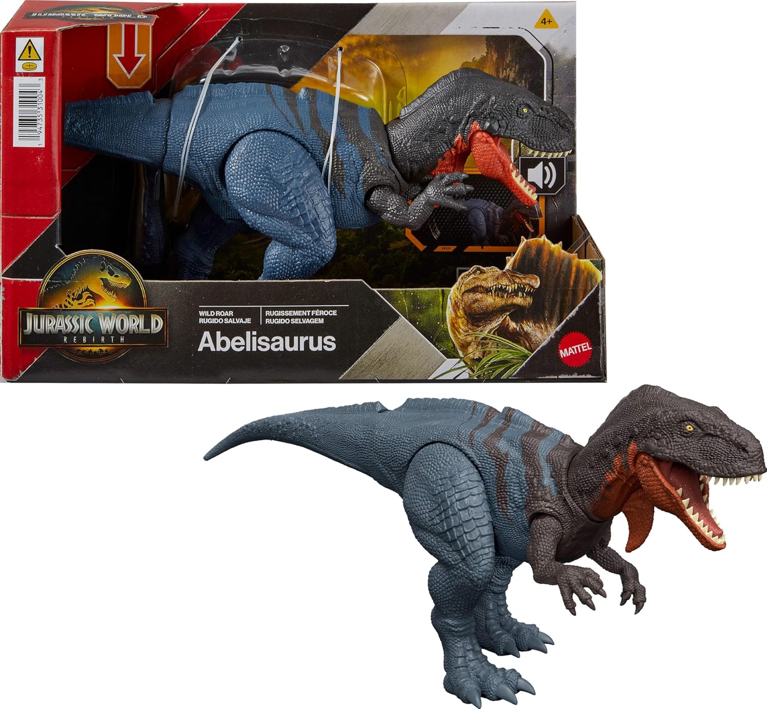Jurassic World Wild Roar Abelisaurus Äänillä