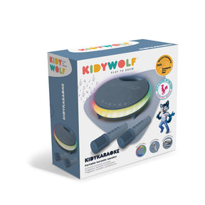 KidyWolf Bluethooth Karaokelaite ja Mikrofonit Sininen