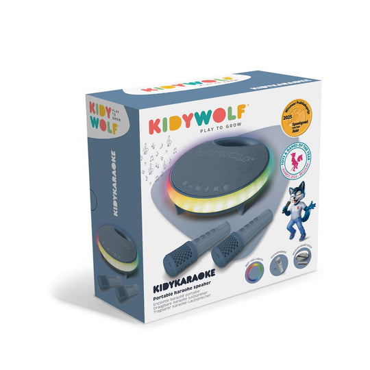 KidyWolf Bluethooth Karaokelaite ja Mikrofonit Sininen