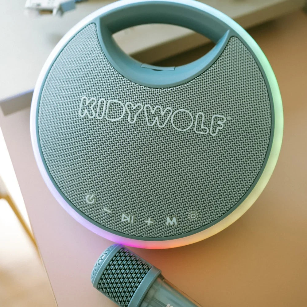 KidyWolf Bluethooth Karaokelaite ja Mikrofonit Sininen
