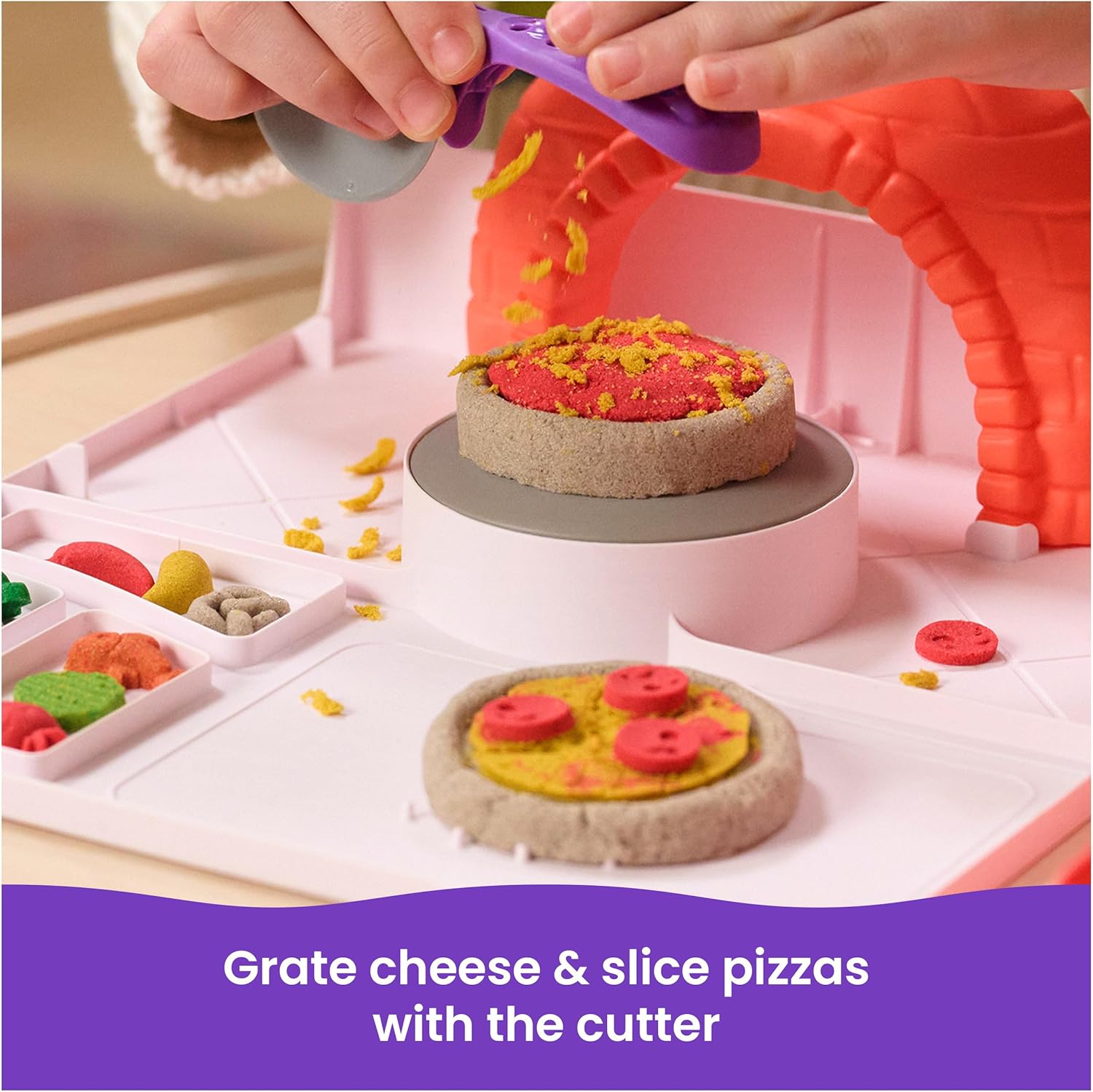 Kinetic Sand SquishPizza Taikahiekka Leikkisetti