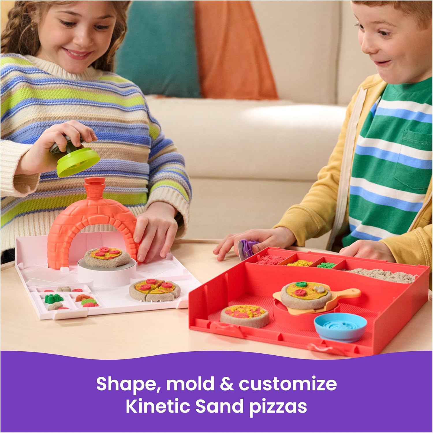 Kinetic Sand SquishPizza Taikahiekka Leikkisetti