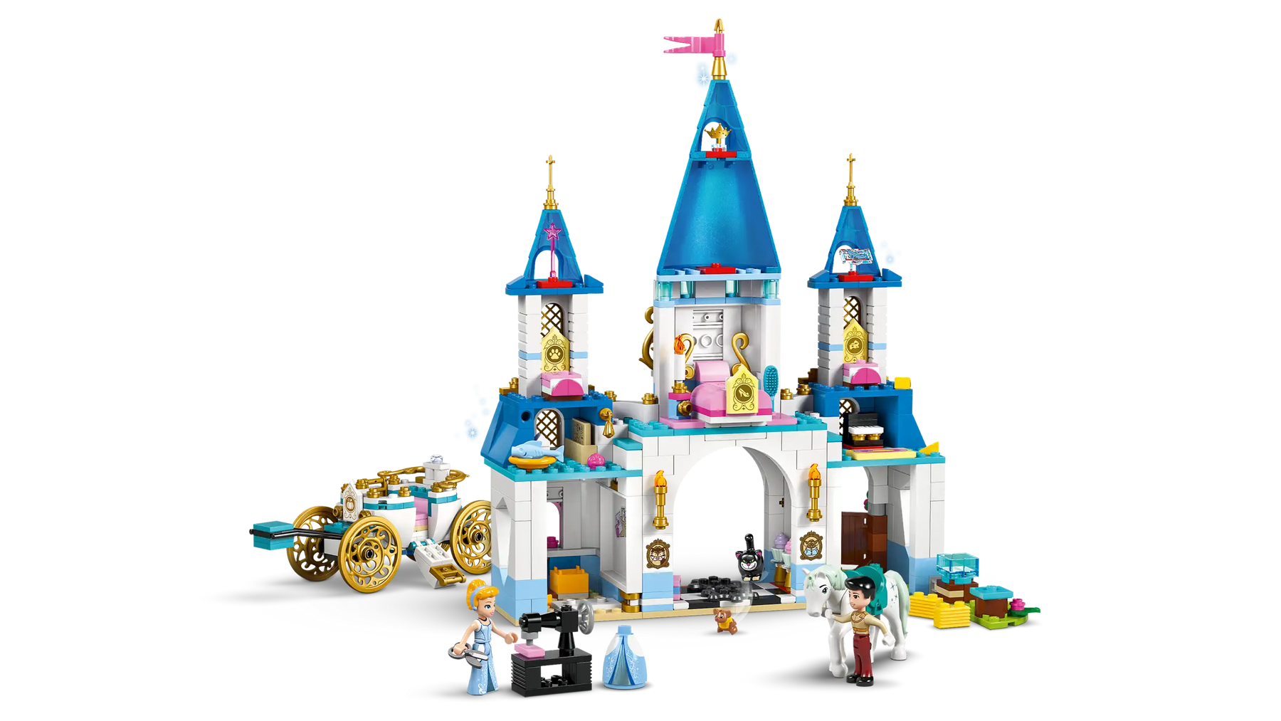 LEGO 43275 Tuhkimon Linna ja Hevosvaunut