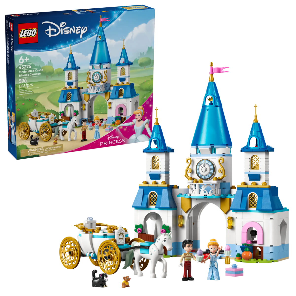 LEGO 43275 Tuhkimon Linna ja Hevosvaunut