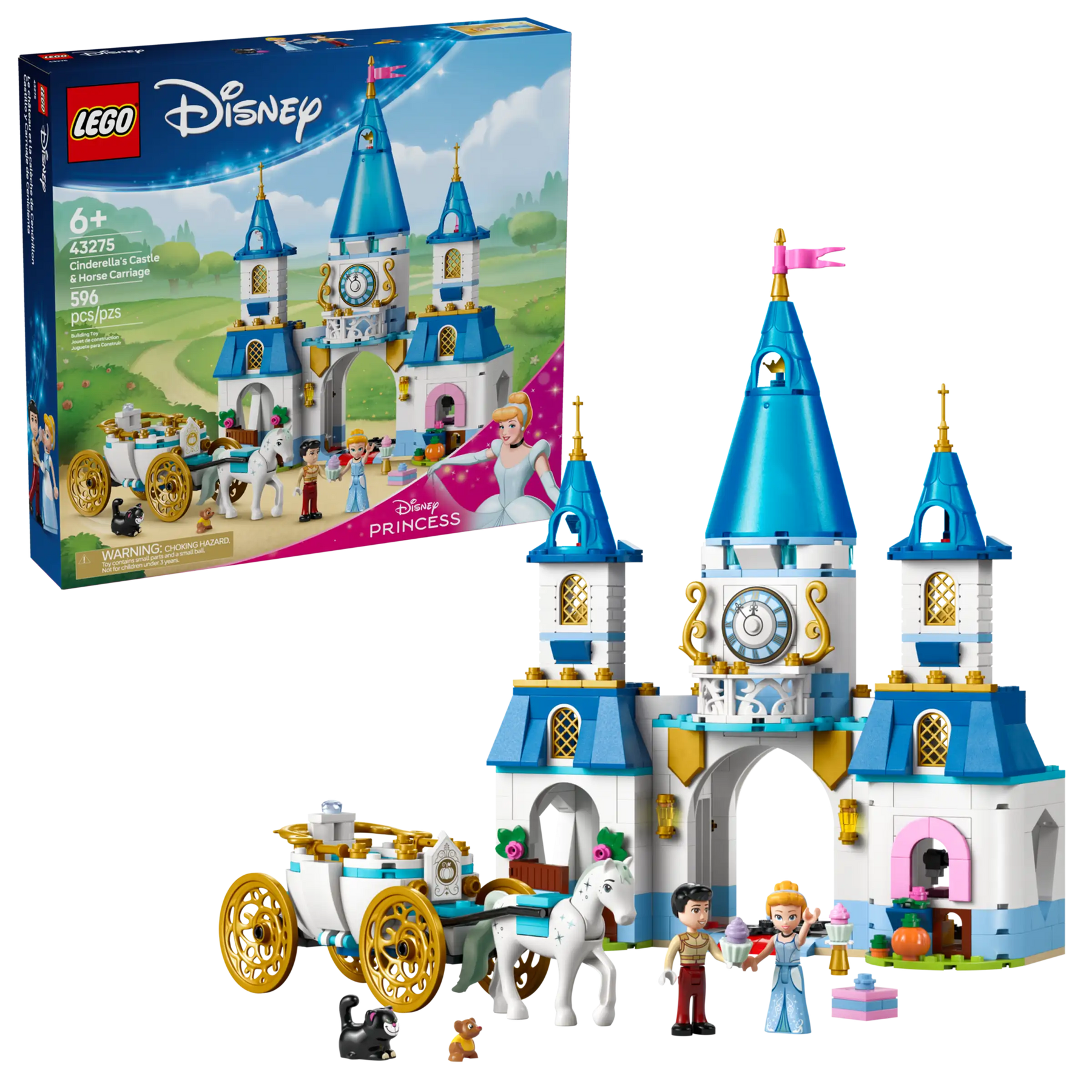 LEGO 43275 Tuhkimon Linna ja Hevosvaunut