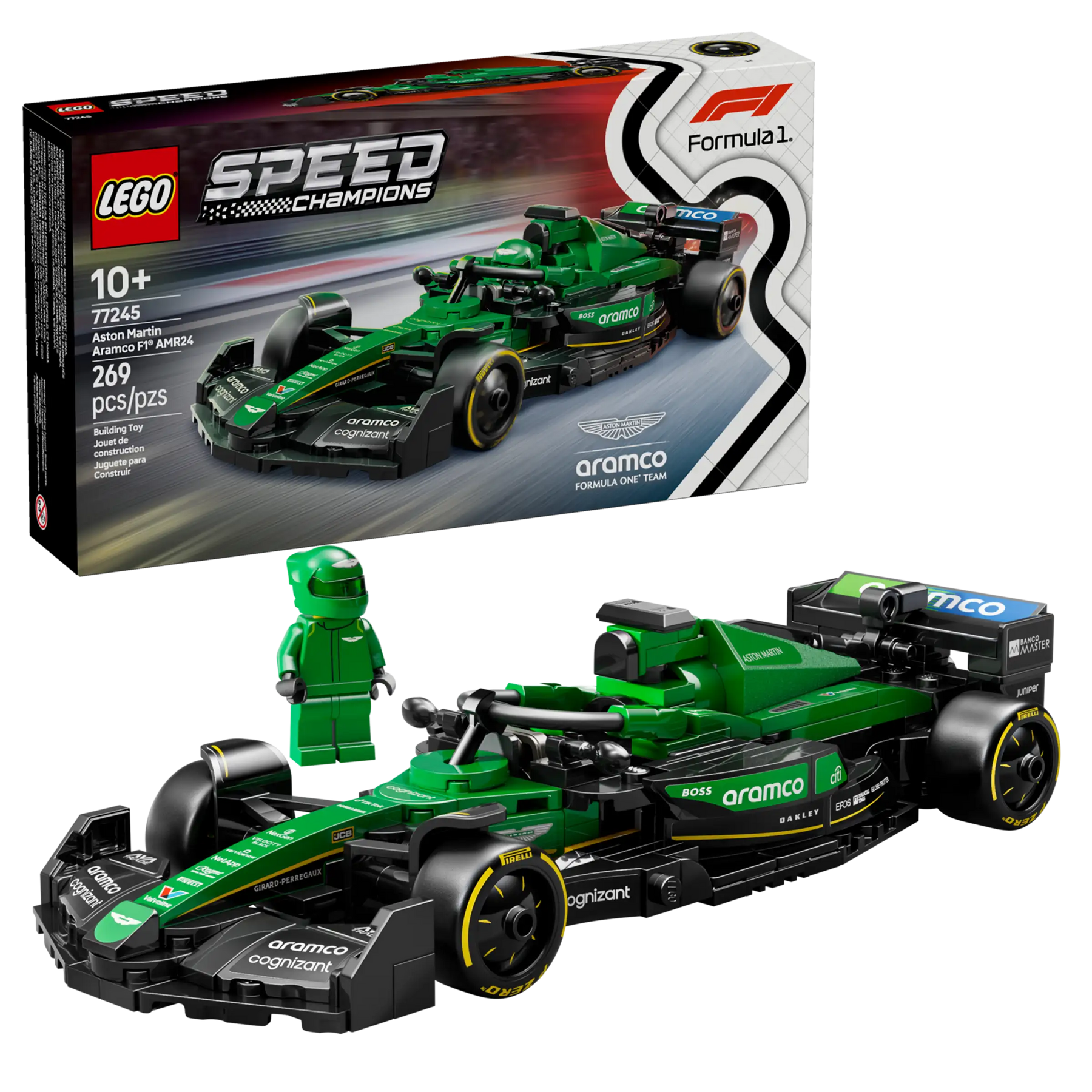 LEGO 77245 Aston Martin Aramco F1® AMR24 ‑kilpa-auto