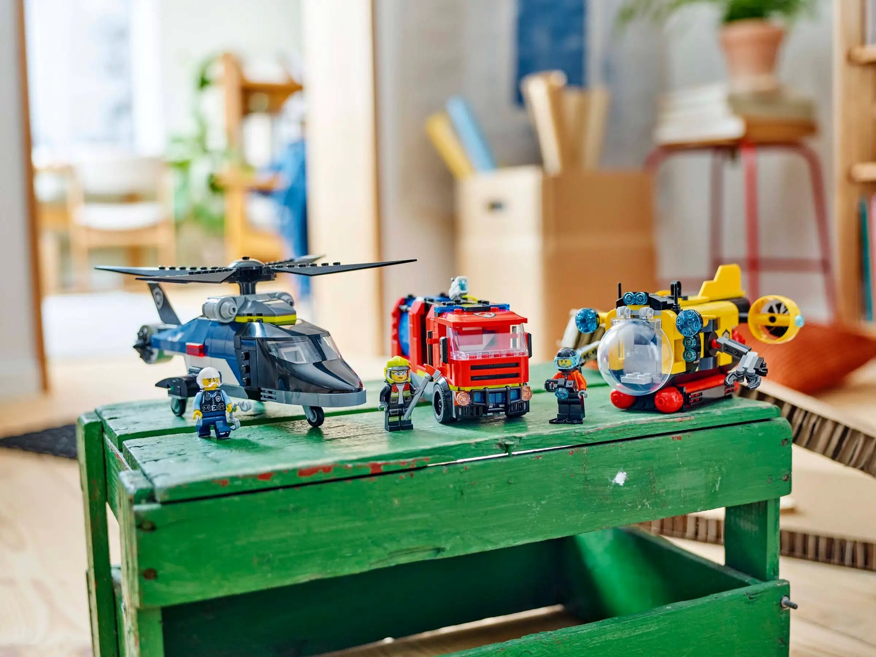 LEGO City 60462 Helikopteri, Paloauto ja Sukellusvene