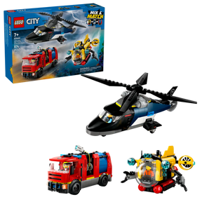LEGO City 60462 Helikopteri, Paloauto ja Sukellusvene