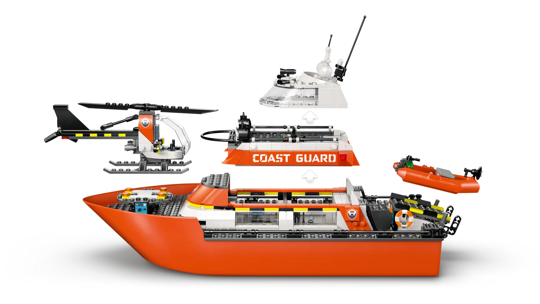 LEGO City 60504 Rannikkovartioston Pelastusalus ja Helikopteri