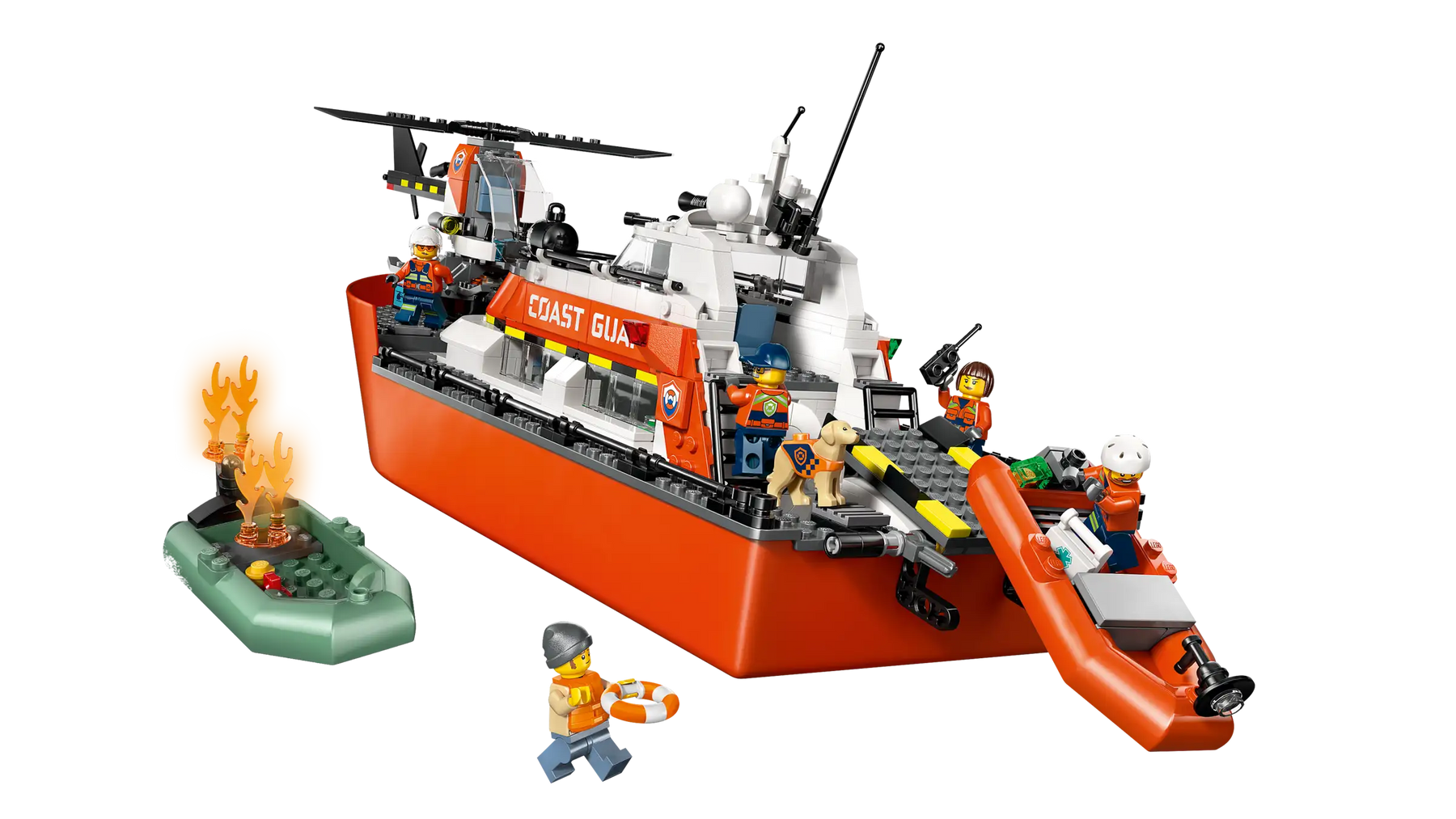 LEGO City 60504 Rannikkovartioston Pelastusalus ja Helikopteri