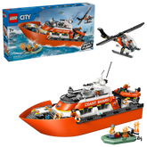 LEGO City 60504 Rannikkovartioston Pelastusalus ja Helikopteri