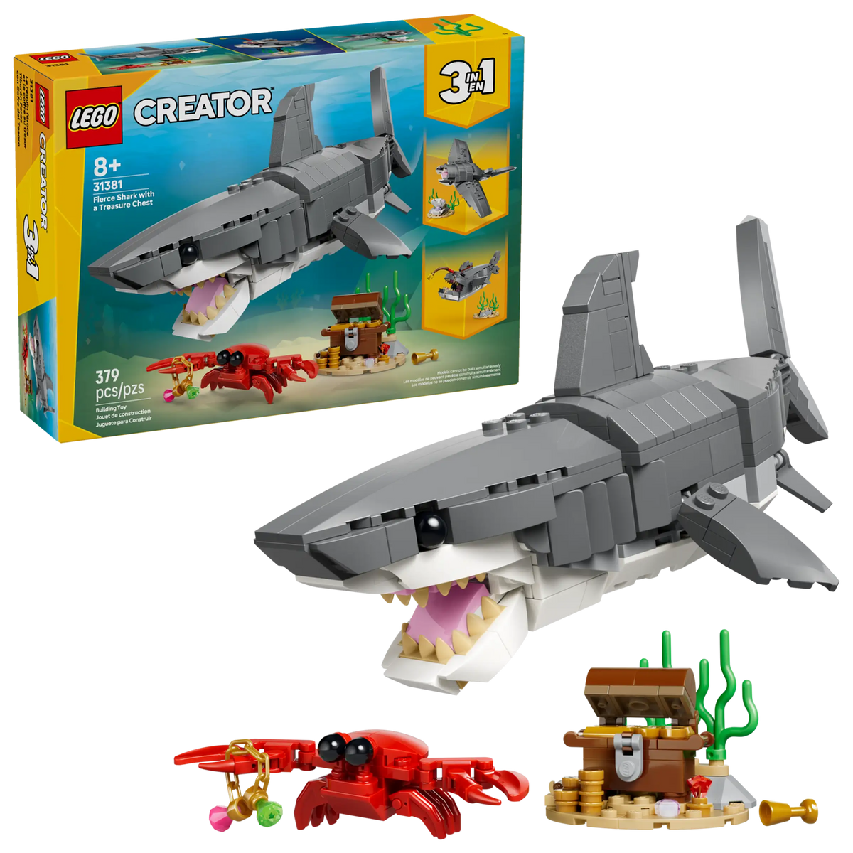 LEGO Creator 31381 Hurja Hai ja Aarrearkku
