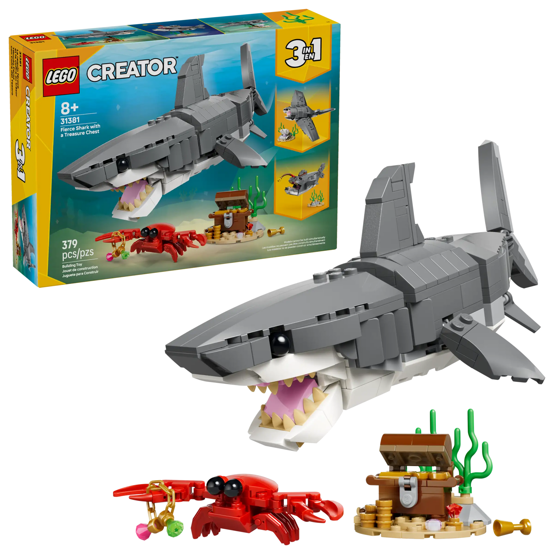 LEGO Creator 31381 Hurja Hai ja Aarrearkku