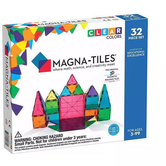 Magna-Tiles Magneettirakennussarja Clear Colours 32 Osaa