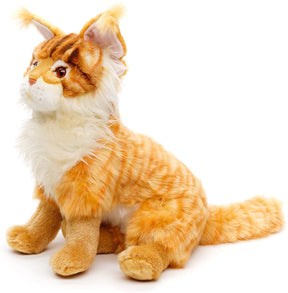 Maine Coon Kissa Pehmolelu 28cm Oranssi
