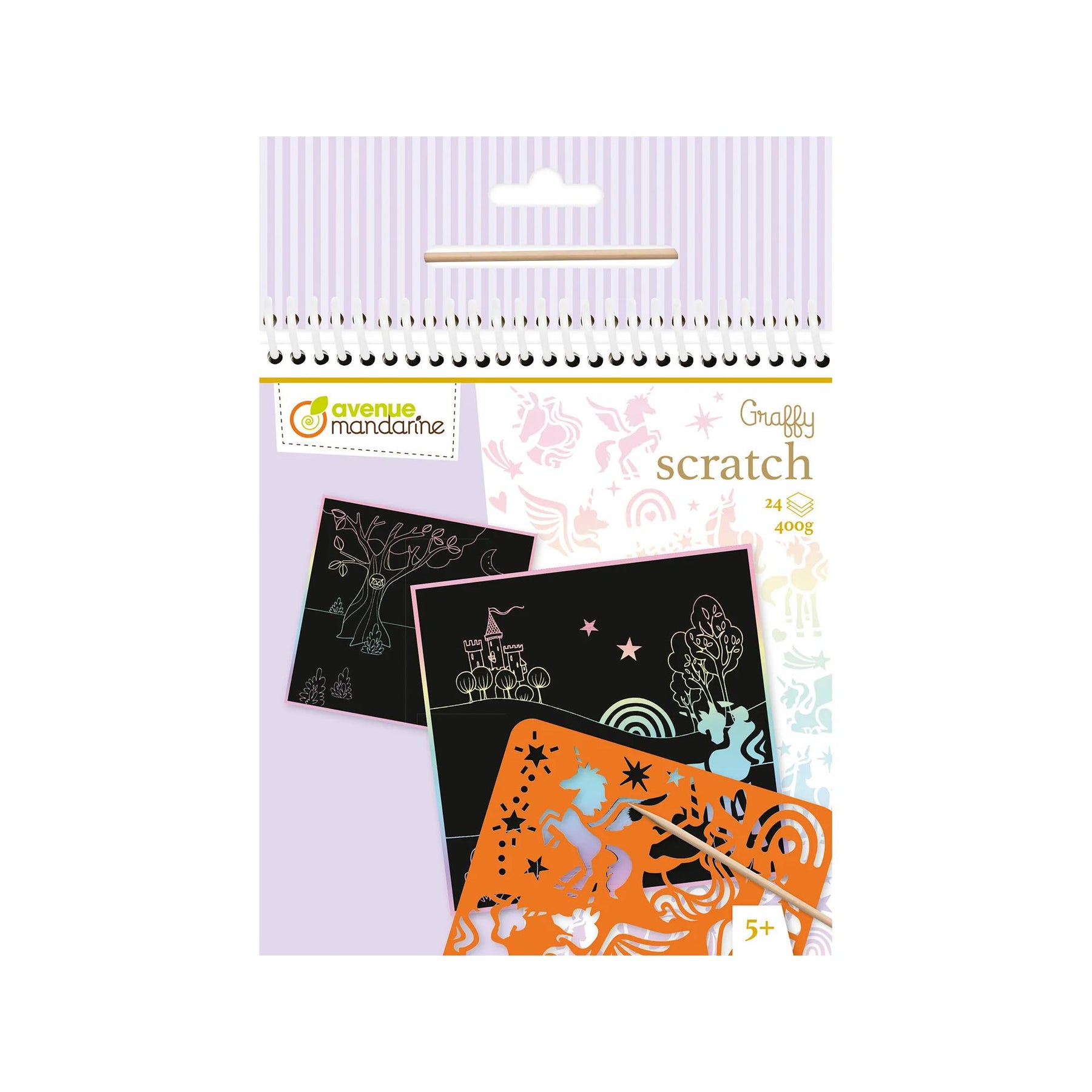 Mandarine Graffy Scratch Raaputusaskartelu Yksisarviset