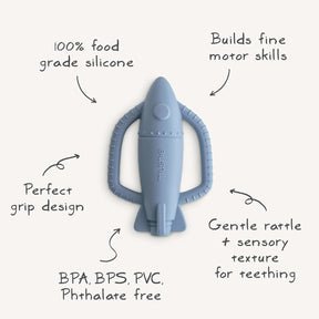 Mushie Rocket Rattle Teether Raketti Purulelu