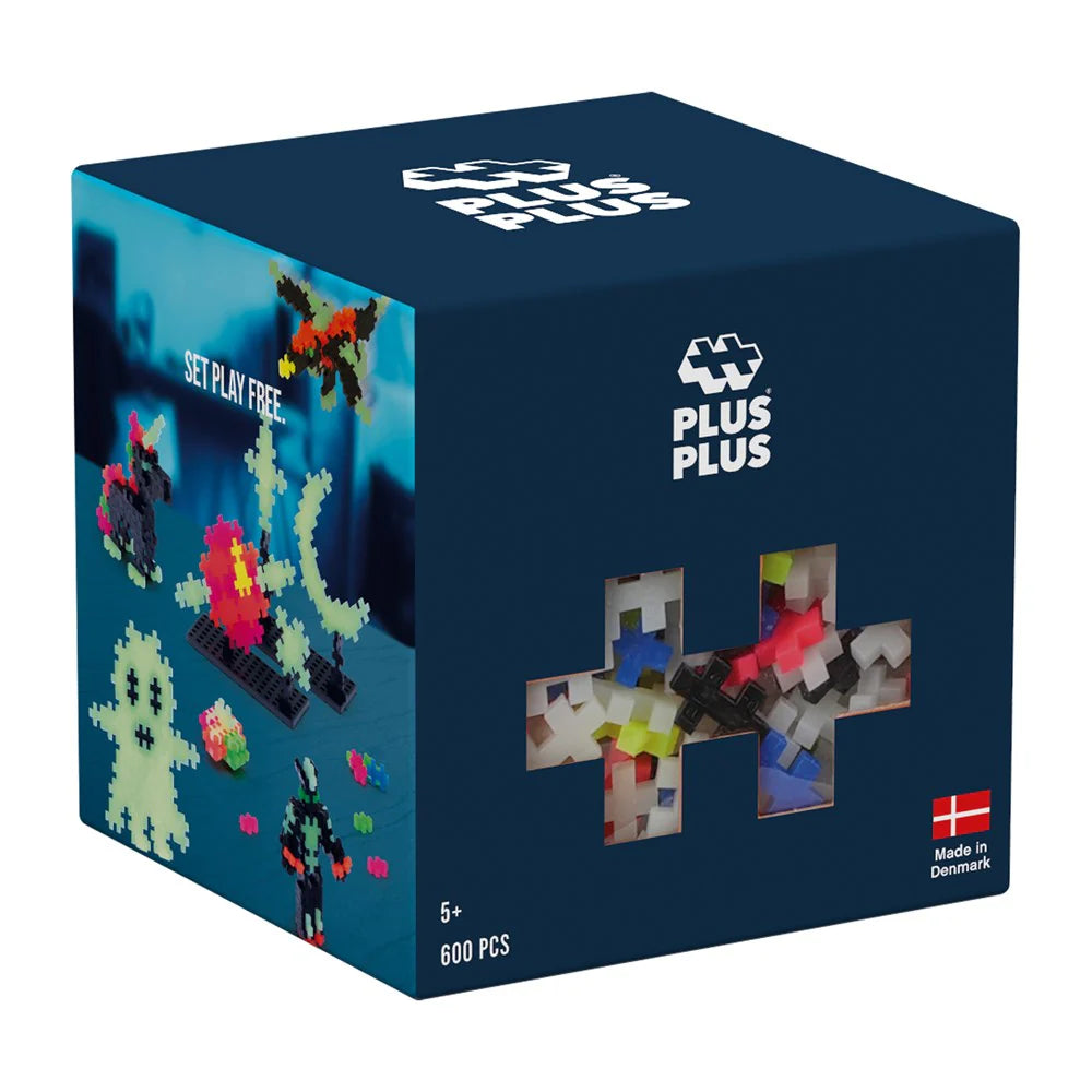 Plus-Plus Glow Mix 600 Osaa Pimeässä Hohtavat