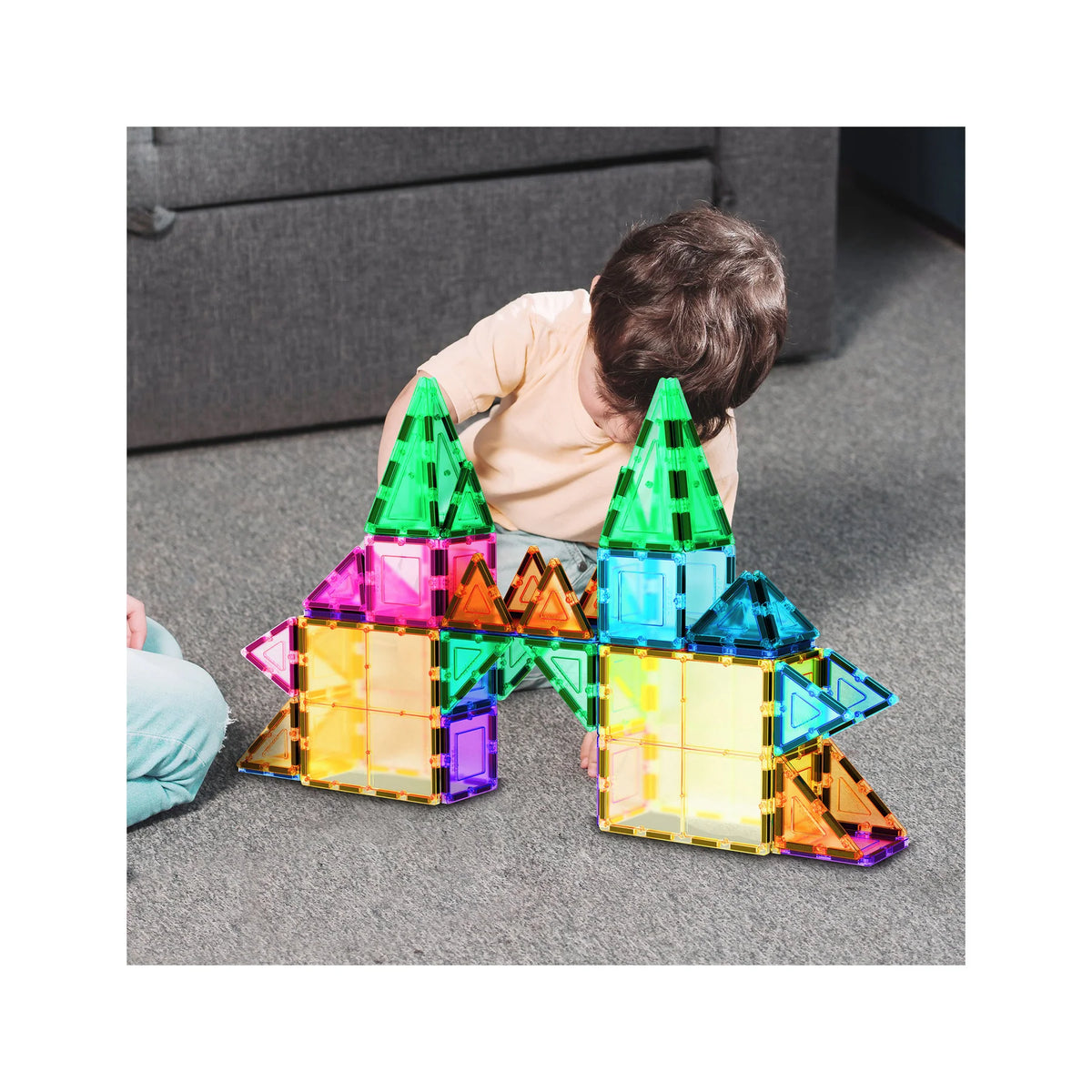 PicassoTiles Magneettinen 3D Rakennussarja 61 Osaa