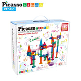 PicassoTiles Magneettinen 3D Rakennussarja Kuularatasetti 150 Osaa