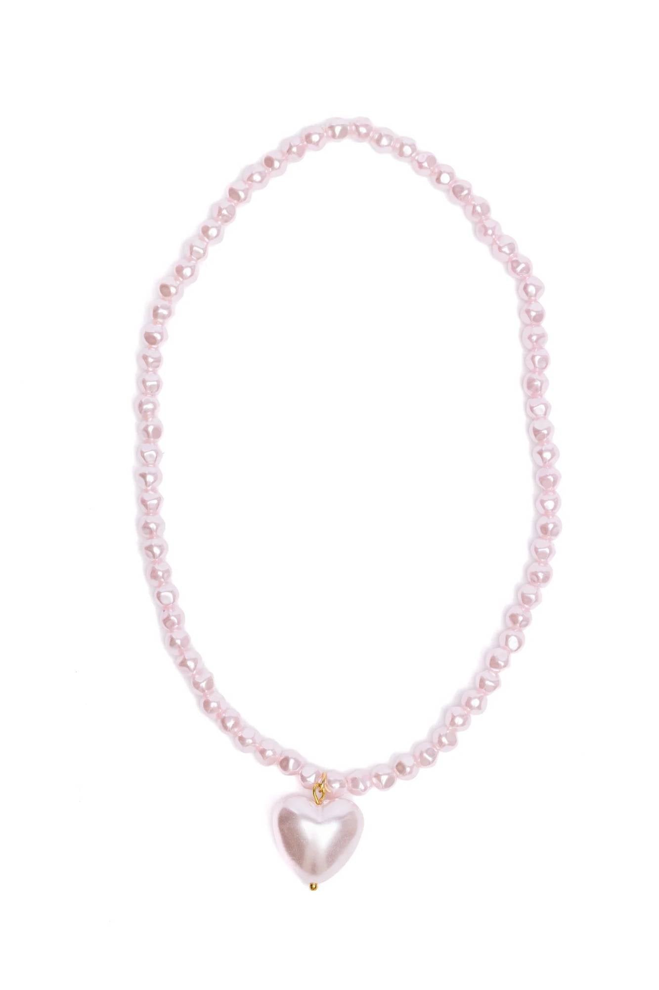 Great Pretenders Pink Pearl Heart Kaulakoru