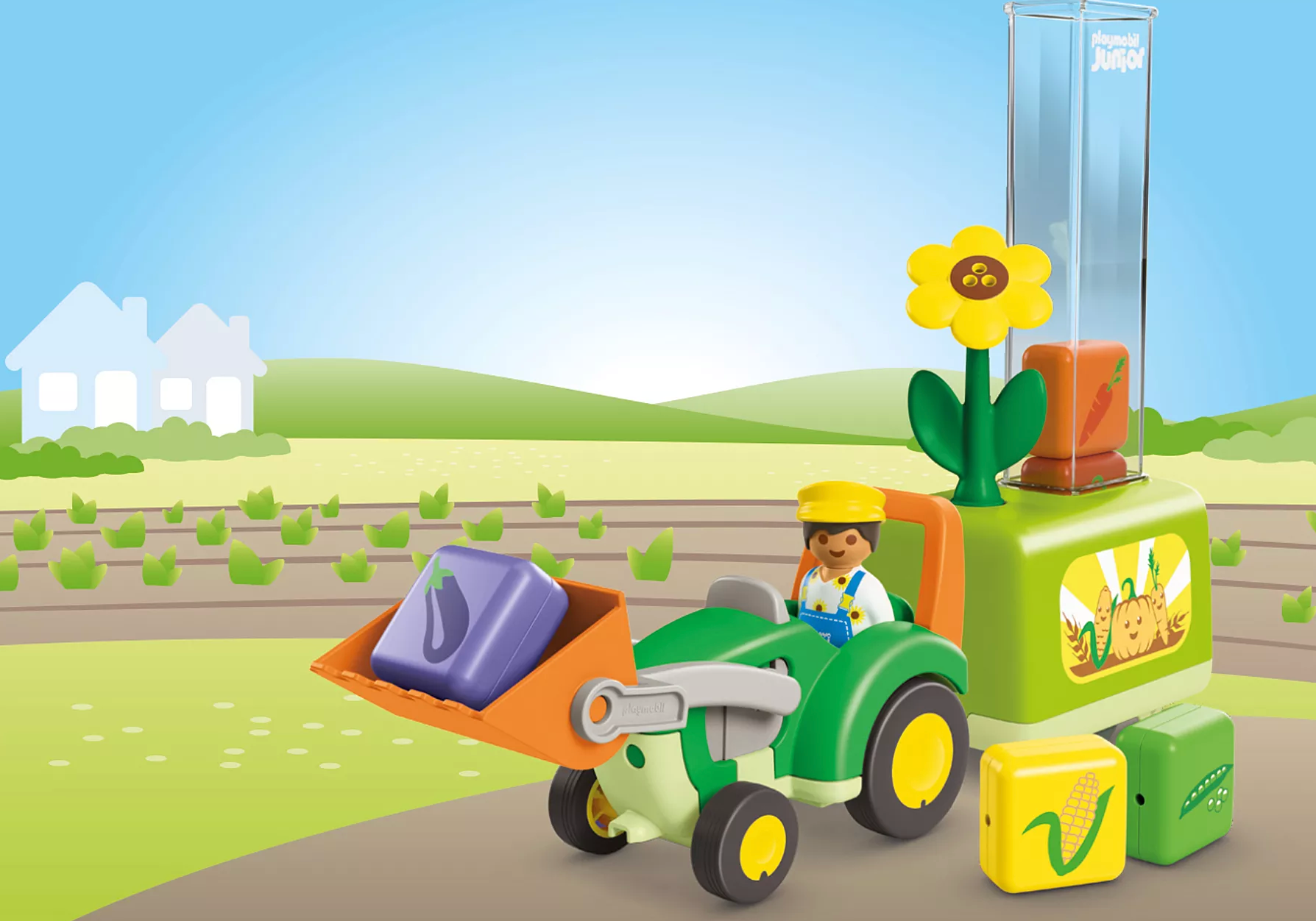Playmobil 71773 Junior Traktori Pudotuskylvökoneella