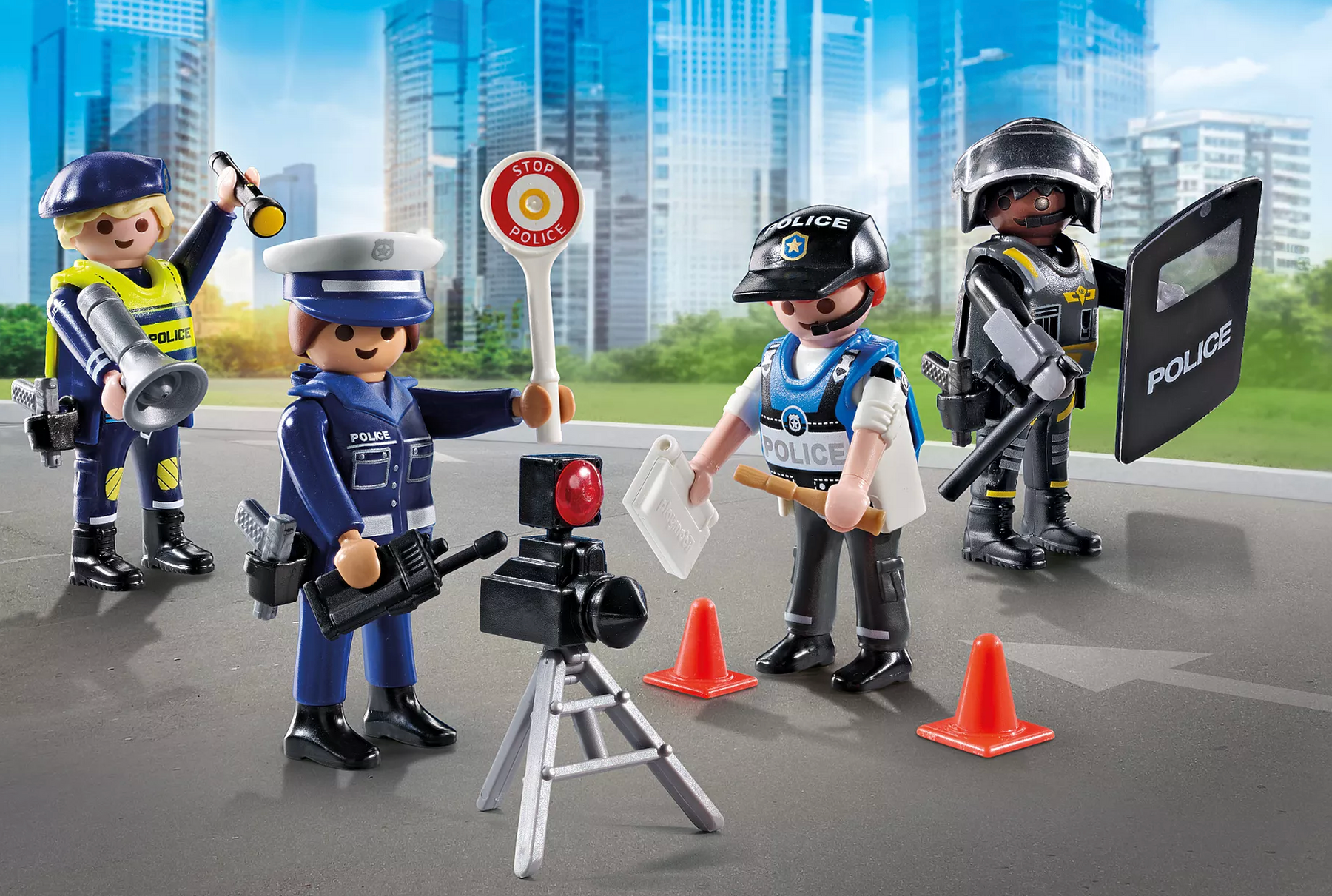 Playmobil Action Heroes 71730 Poliisisetti Neljä Hahmoa