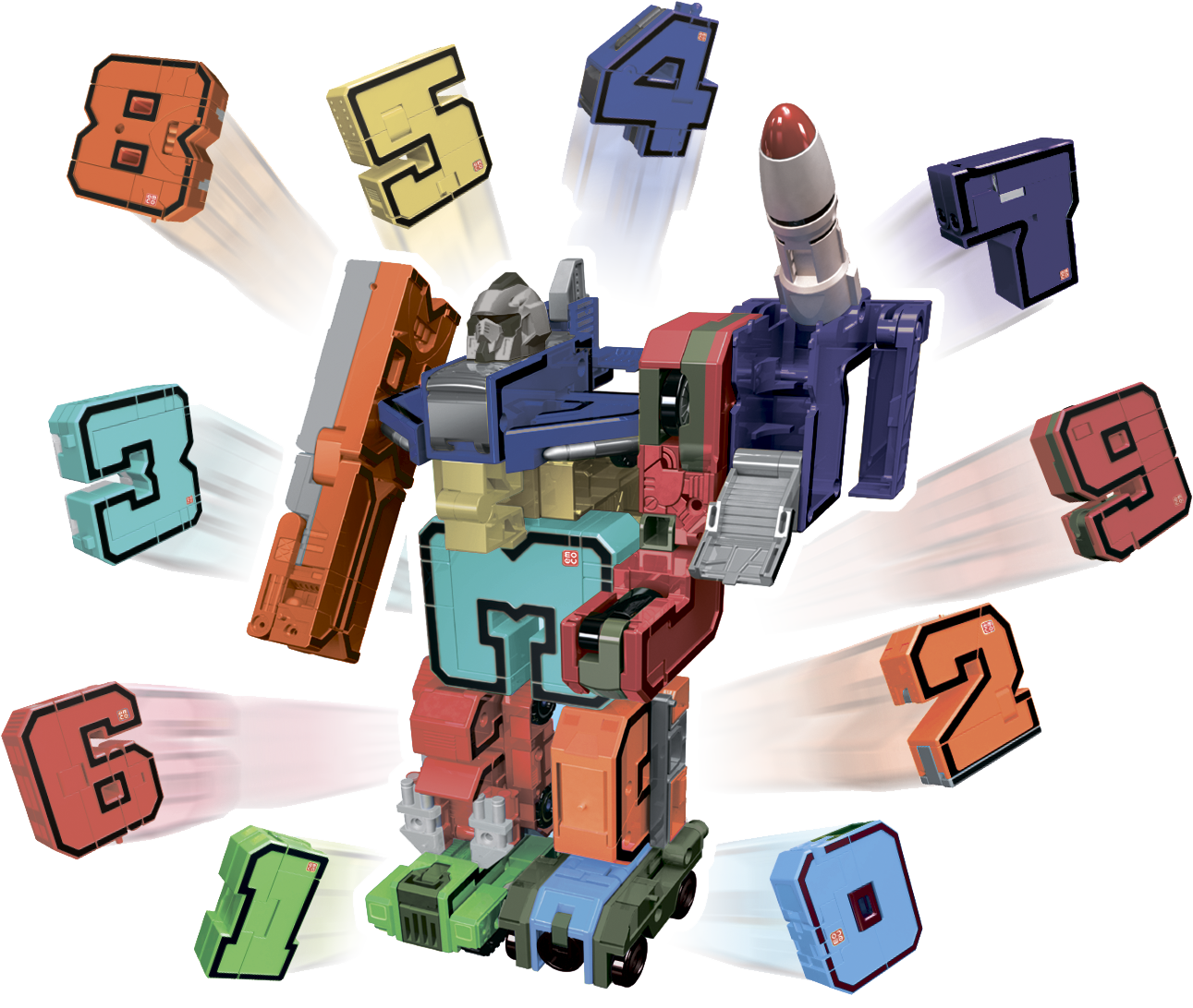 Pocket Morphers Muuntautuvat Ajoneuvot/Numerot Lajitelma