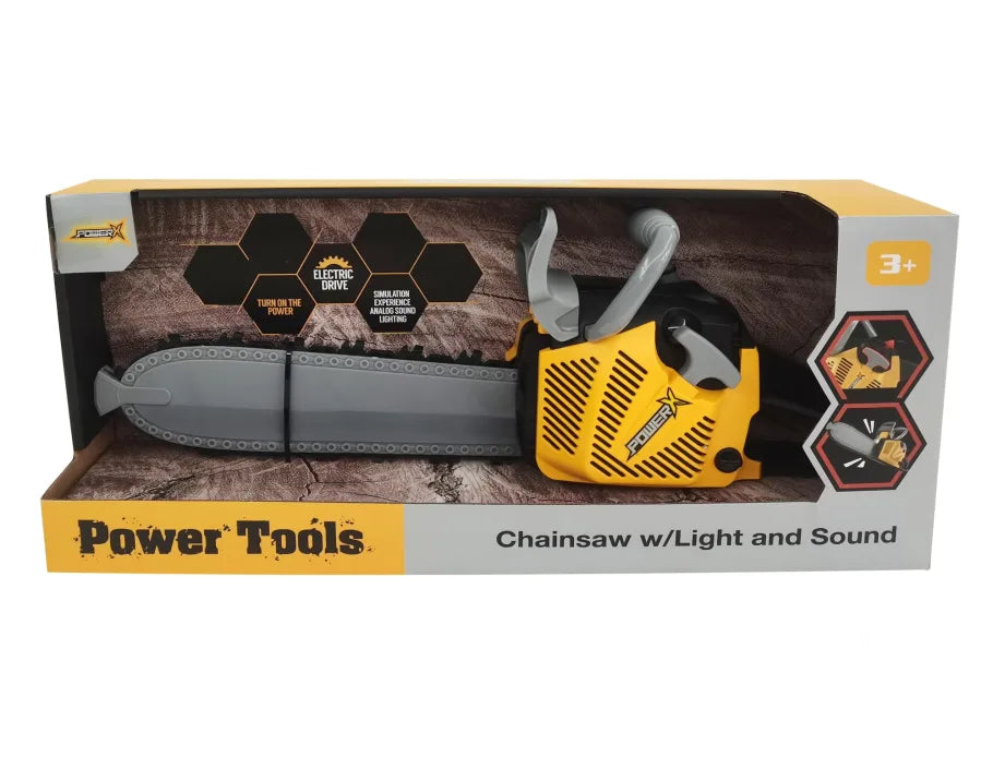 Power Tools Lasten Moottorisaha Äänillä ja Valolla