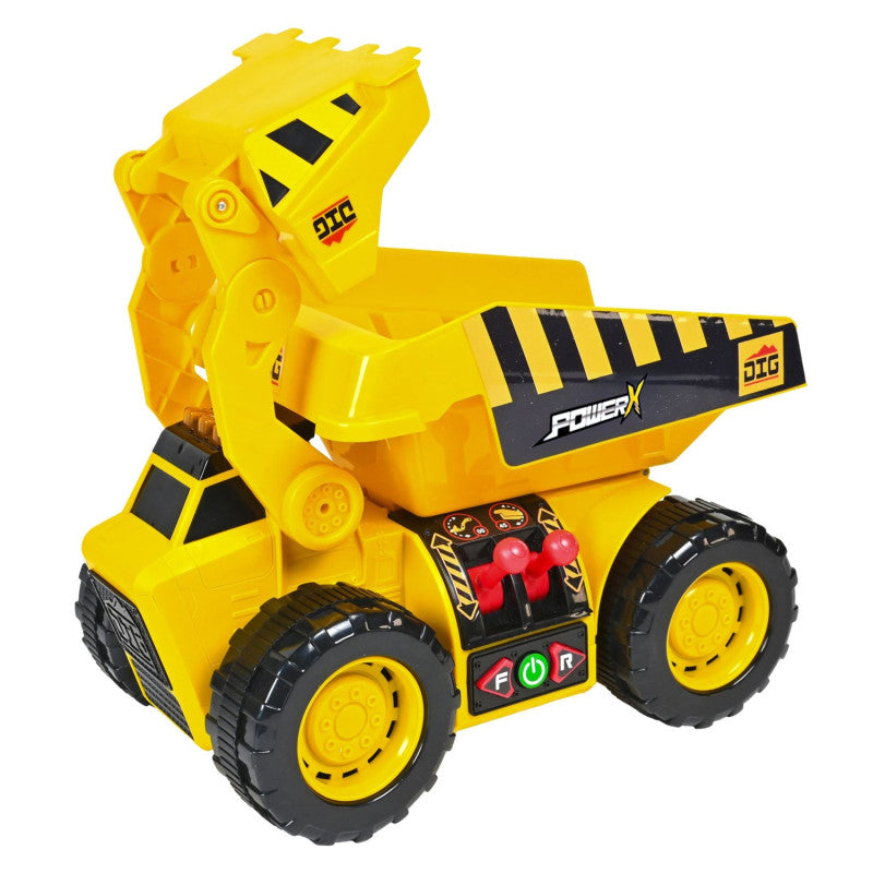 Power X Dig'N'Dump Elektroninen Kippikuormuri Etukuormaajalla, 44 cm