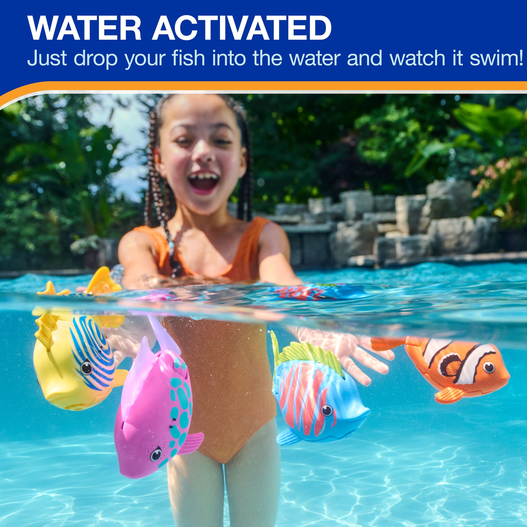 Swimways Rainbow Reef Sukeltava ja Uiva Kala Swim Shady