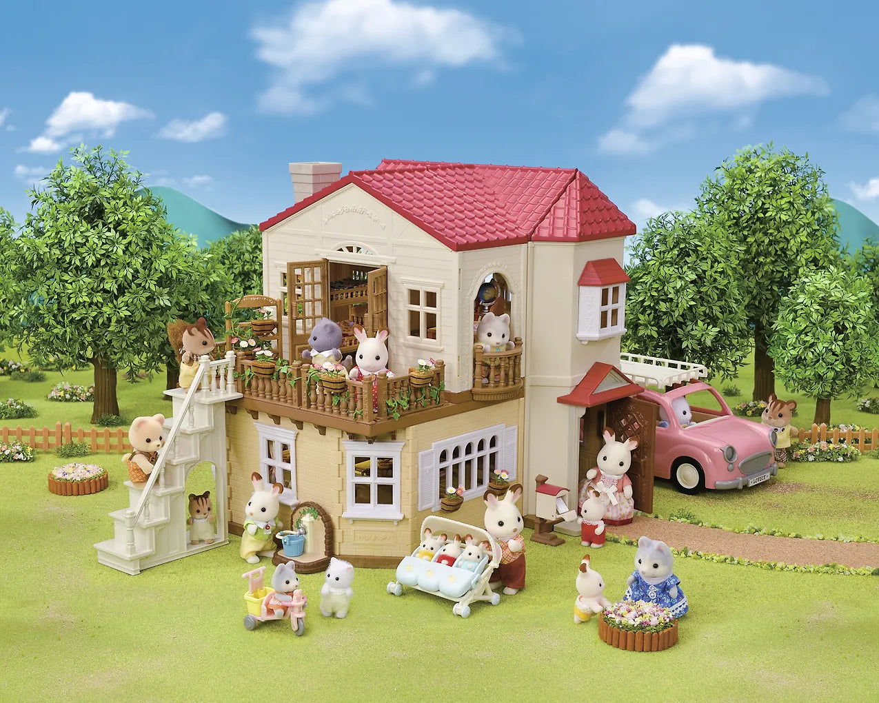 Sylvanian Families 5708 Kaupunkitalo Ullakolla
