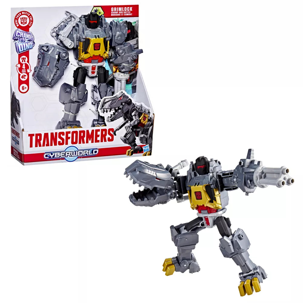 Transformers Cyberworld Grimlock Chomp and Battle Muuntautuva Robotti